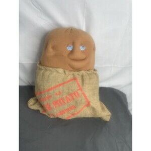 Vintage 1987 Couch Potato Plush with Burlap Sack Coleco Inc.